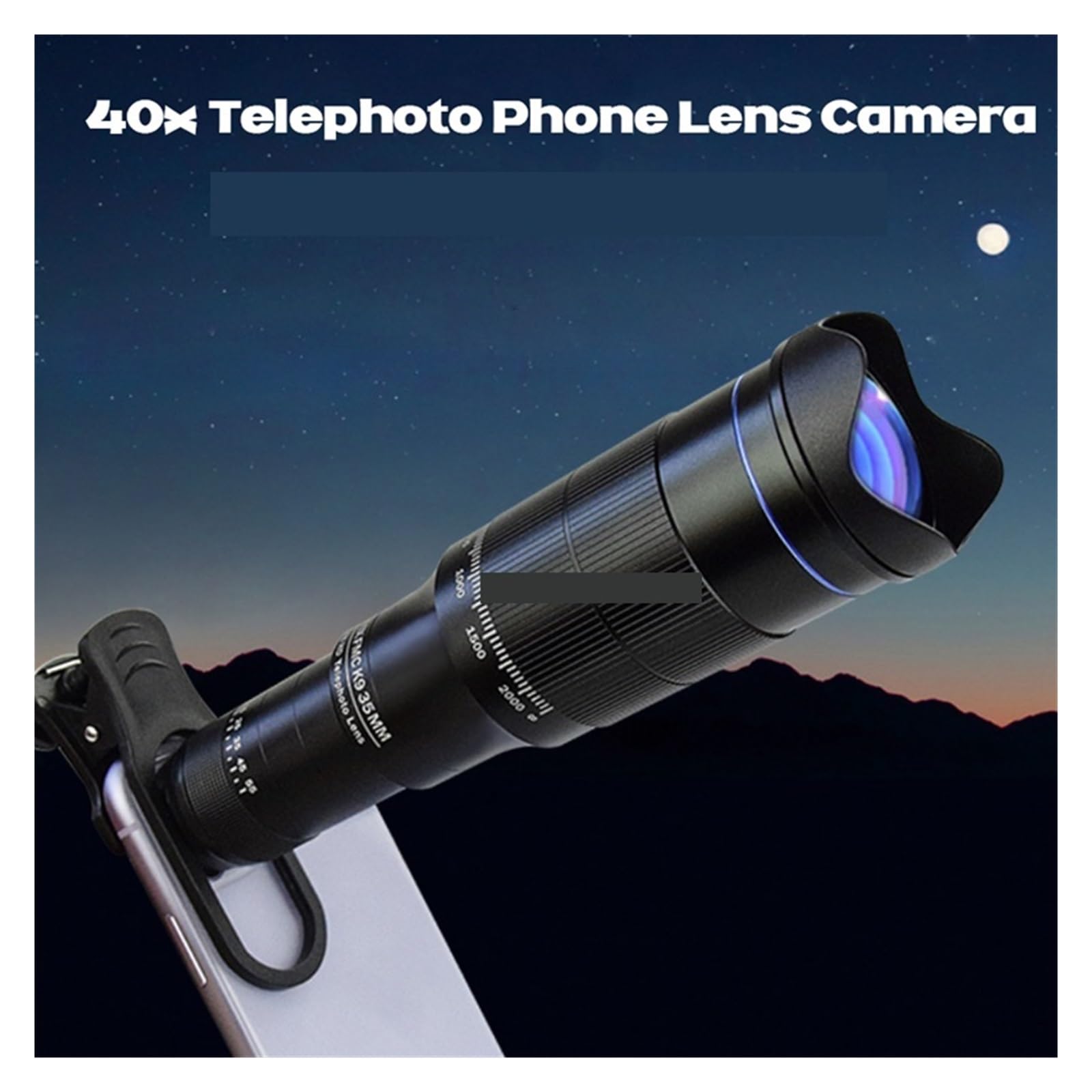Teleskop ręczny Monokularowy Obiektyw Do Telefonu Z 40-krotnym Zoomem, Teleobiektyw Do Telefonu Komórkowego, Do Biwakowania, Pieszych Wędrówek, Fotografii Podróżniczej,do obserwacji ptaków(Set B)