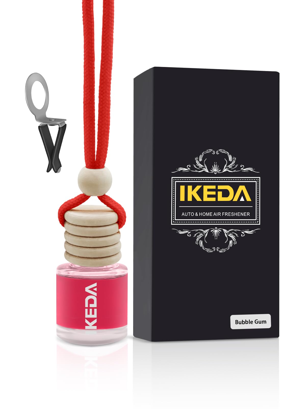 Ikeda Autoduft,Duftbaum Auto Innenraum,HäNgender Auto-Lufterfrischer,Geschenke FüR Frauen MäNner,HäNgender Lufterfrischer FüR Auto & Zuhause,10 ml,Grüner Tee