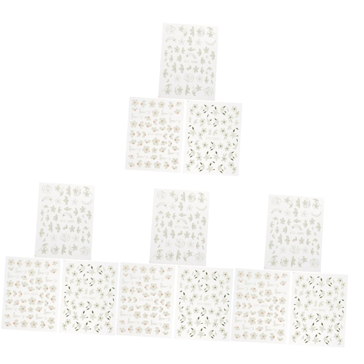 FRCOLOR 12hojas Pegatinas De Uñas Calcomanías De Manicura Relieve Para Decoración De Uñas Para y Salones De