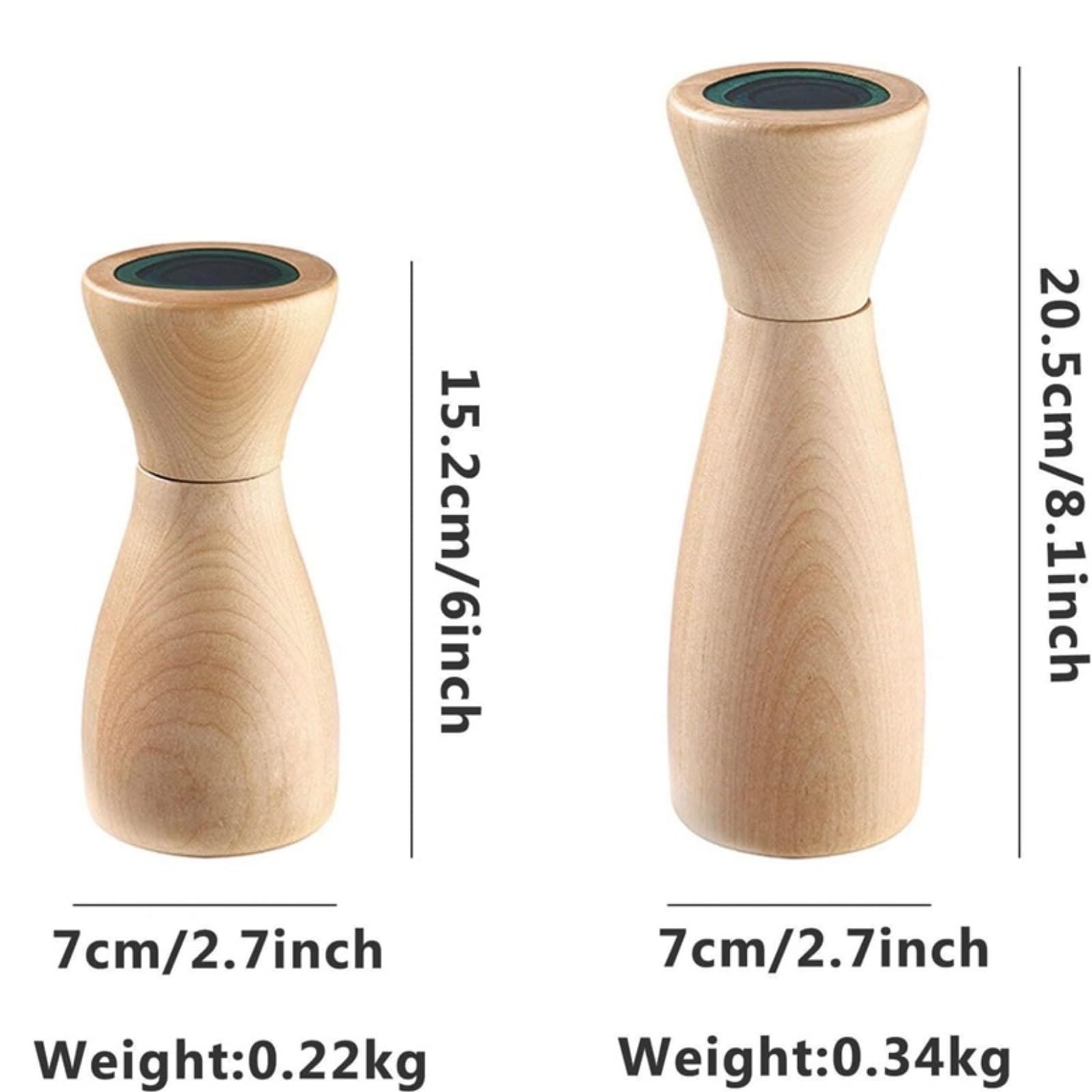 Młynek do soli i pieprzu Drewniany ręczny młynek do pieprzu Młynek do pieprzu Butelka do mielenia przypraw Ceramiczny rdzeń mielący Młynki do przypraw Solniczka, A-1szt