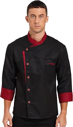 Aislor Unisex Chef Coat Restaurant Kitchen Work Uniform Short Sleeve Breathable Chef Jacket
