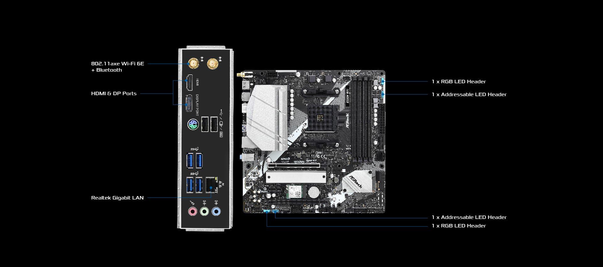 Amazon.com: ASRock B550M WiFi Micro-ATX Motherboard, AMD Ryzen