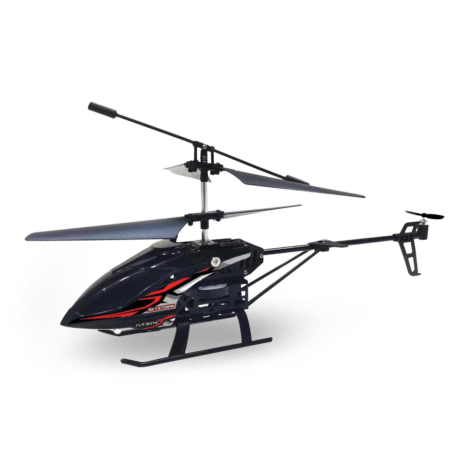 Flybotic Sky Storm Hélicoptère Radiocommandé 3 Canaux Gyroscope Rotor Coaxial Vol Stationnaire Effets Lumineux Batterie Incluse Jouet RC Enfant 8 Ans