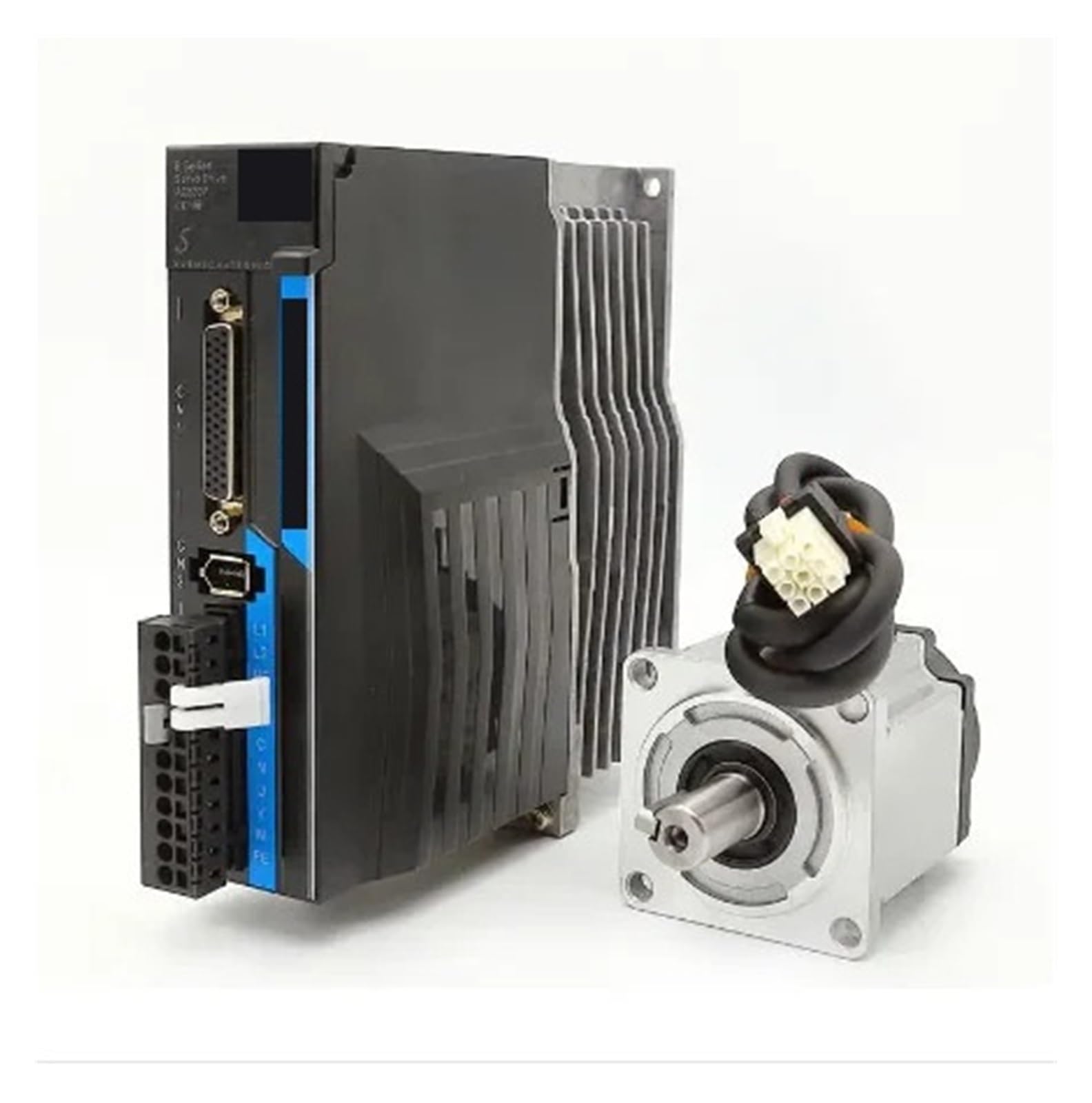 Servomotor, AC-Servomotor-Antriebssatz, 0,2 kW,4,6, 3000 U/min, 60 Flanschtreiber + 17-Bit-Magnet-Encoder + 300 cm Encoderkabel(ONLY MOTOR 0.6KW)
