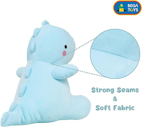 Miniatura 3 de BEGA TOYS Peluche de dinosaurio, animal de peluche de dinosaurio, peluche de dinosaurio, animales de peluche, almohadas (azul silencioso, 12