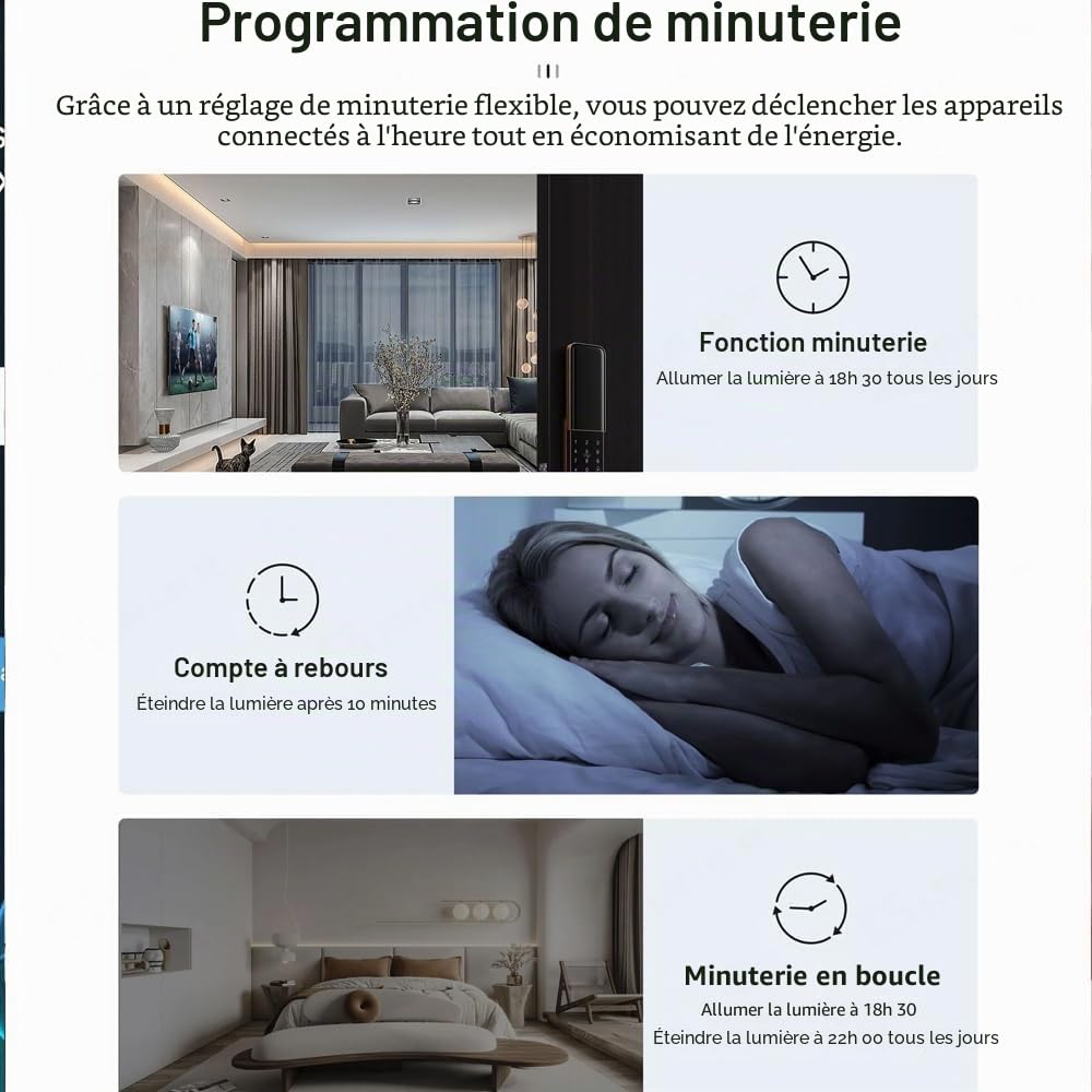 Interrupteur Wi-Fi intelligent Jog/Relais sans fil, 1 canal DC 12/24 V AC 100-240 V, application Tuya/télécommande Smartlife, contact sec, module compatible avec Alexa et Google (3)