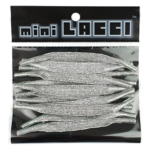 minilacci Lacci elastici colore argento Glitter