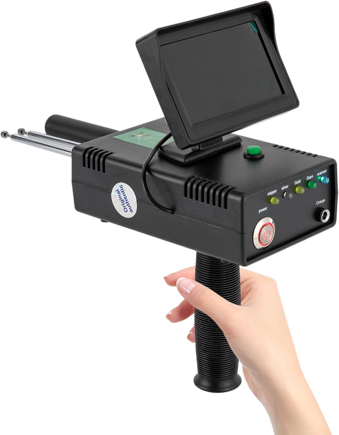 Professional Gold Metal Detector with LED Display, 3937ft Range & 98ft Depth for Gold Silver Copper Diamond, 2000mAh Rechargeable Waterproof Treasure Hunter Scanner for Beach Cave Archaeological