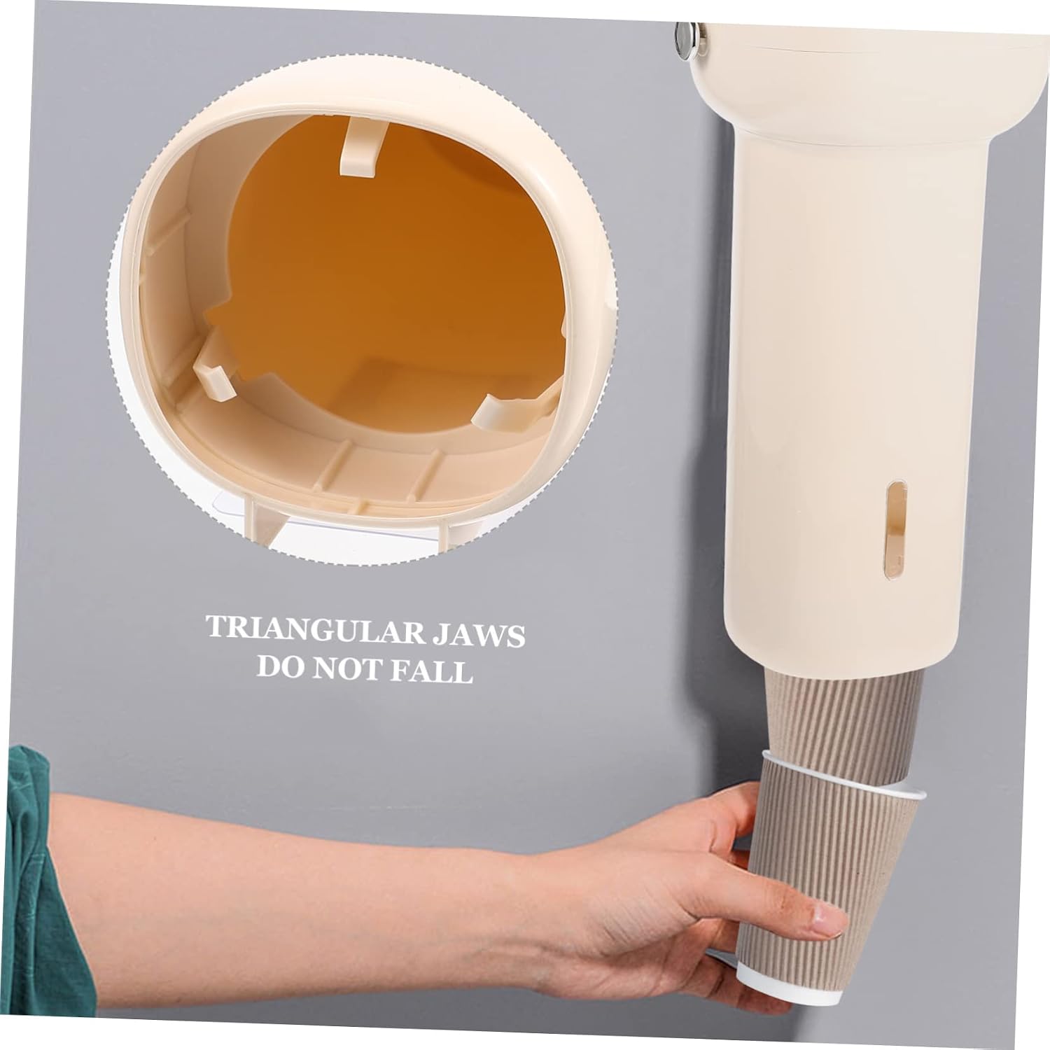 Bathroom Cup Dispenser Wall Mount Paper Cup Holder Slushy Storage Box Mug Organizer for Kitchen No Drill Rack