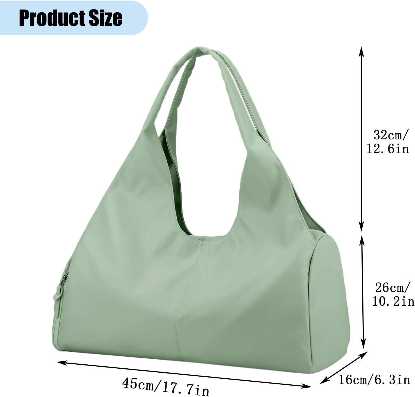 Forestfish Yoga Gym Bag For Women With Shoes Compartment & Wet Dry Storage Pockets Lightweight Duffel Bag, Green