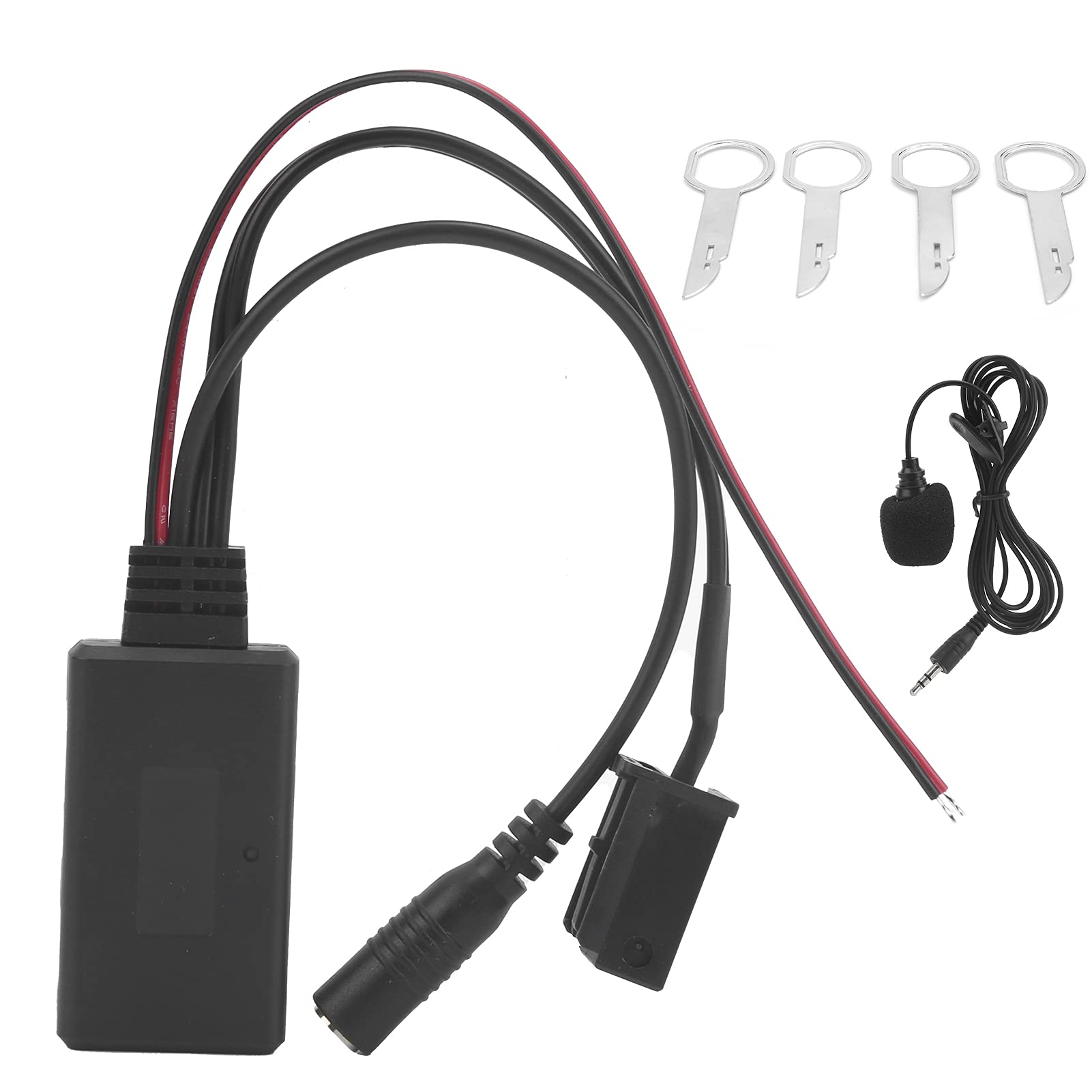 JOROBURO Adattatore Bluetooth 5.0 AUX Con Microfono Vivavoce – Plug And Play Per Auto E Impianti HiFi, Supporto FLAC E DSD