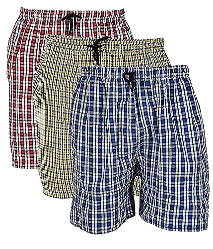 nvl Men's|Boy's Multi Color Checkered Cotton Relaxed Boxer/Shorts/Nikar (with 2 Side Pocket) L Size Pack of 2-picture-37