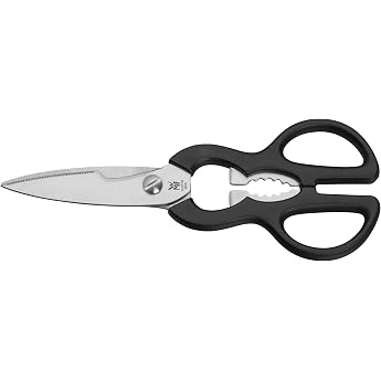 WMF Kitchen Scissors 21 cm, Household Scissors with Saw Cut, Kitchen Scissors, Stainless Steel, Plastic Handle, Universal Sci