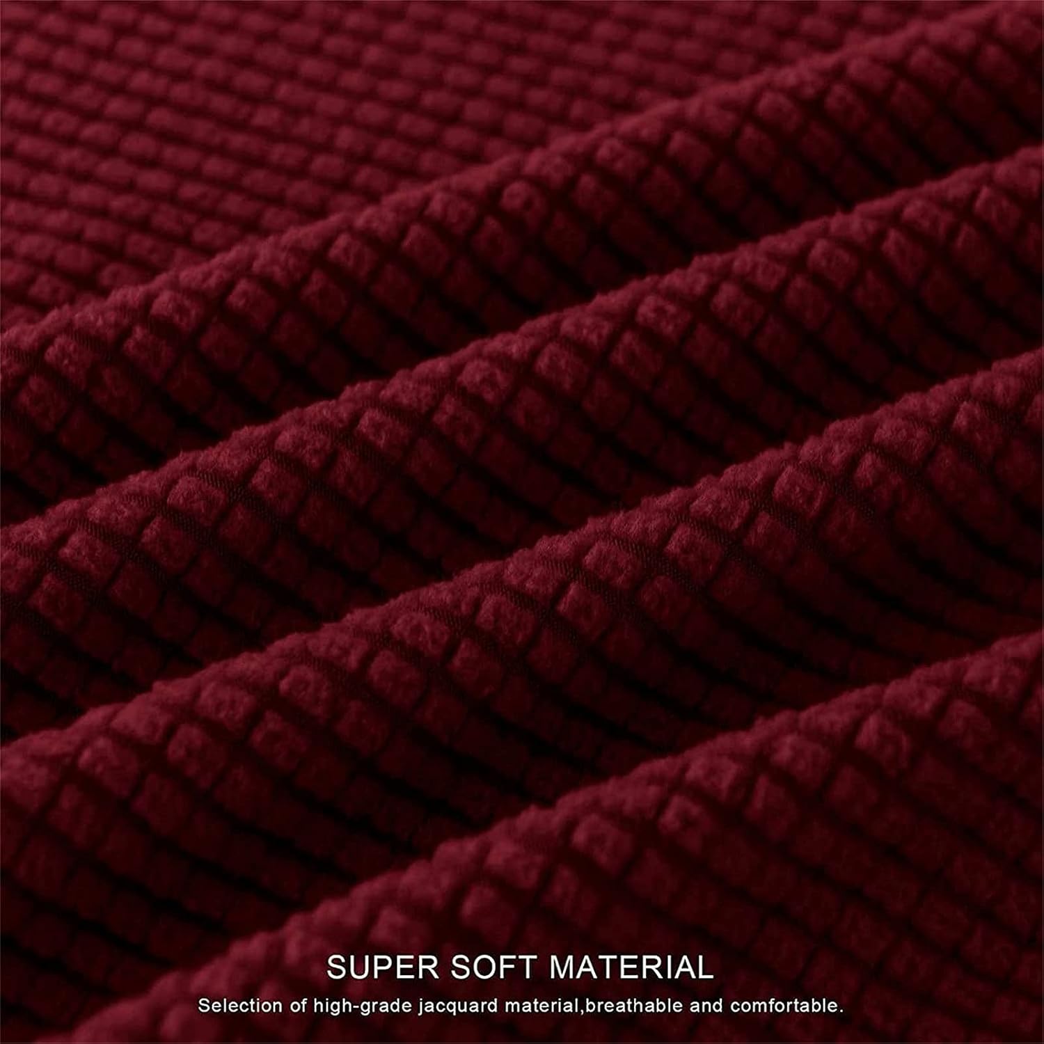 1 2 3 Seats Sofa Cover, Stretch Jacquard Sofa Slipcover Replacement Anti-Slip Furniture Protector with Separate Backrests and Cushions with Elastic Band
