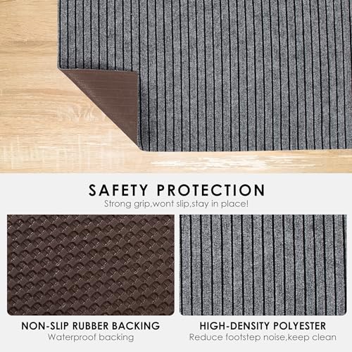 koloko 2ft x 6ft Runner Rug Non-Slip Outdoor Indoor Carpet Runner Custom Size Floor Runners Area Rugs Mat with Rubber Backing for Hallway Entryway Balcony Patio Kitchen Garage Stair Laundry - Image 3