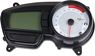 SFUO Motocross Speedometer Meter Gauge Dirt Bike Fit For TVS APACHE RTR 160 CC 180 2008-2010 Tachometer Digital Odometer Motorcycle Digital Colorful LCD Instruments Speedo