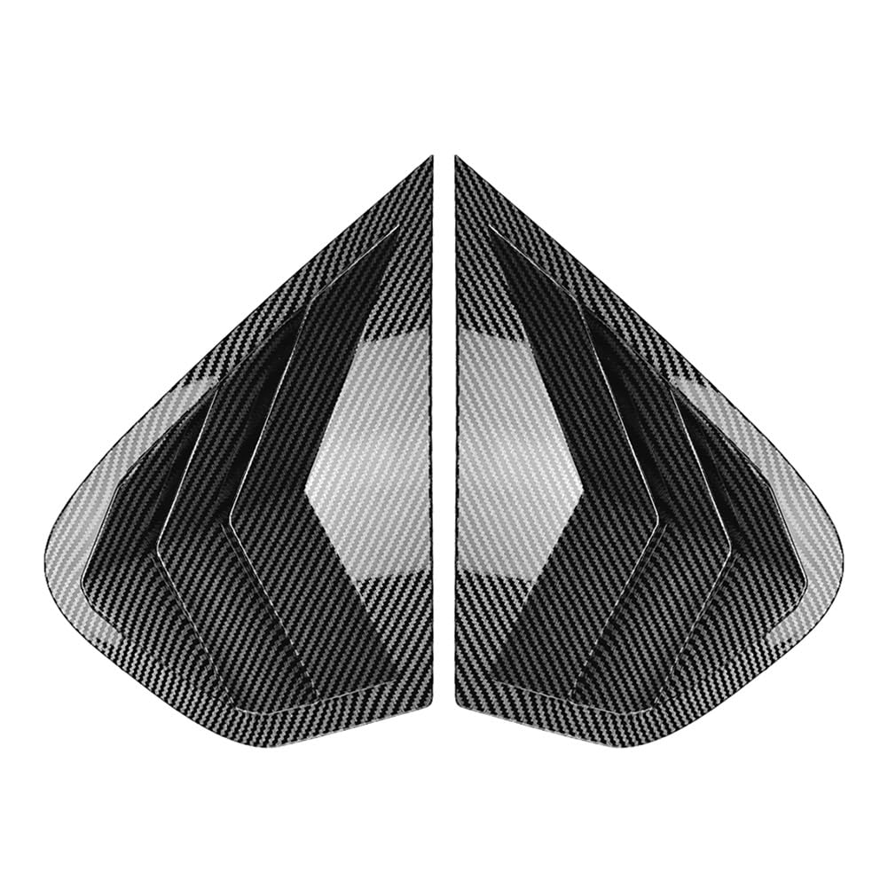 Cnfang4 1 Pair Shutter Cover Trim Rear Window Louver Side Accessories ABS Carbon Fiber Black for BMW X6 E71 E72 2008-2014