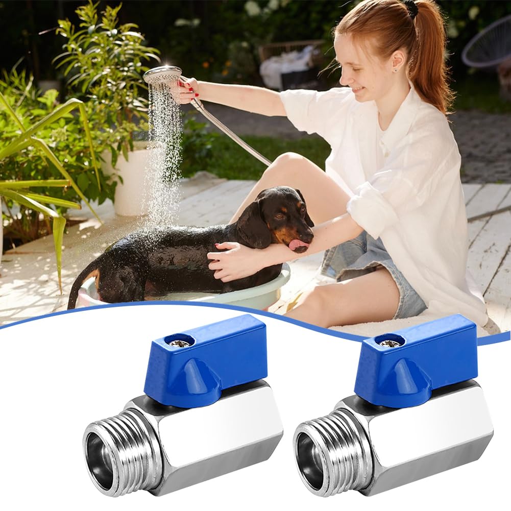Lot De 2 Vannes 1/4 Pouce En Laiton - Robinet à Boisseau Sphérique Pour Eau, Huile, Gaz