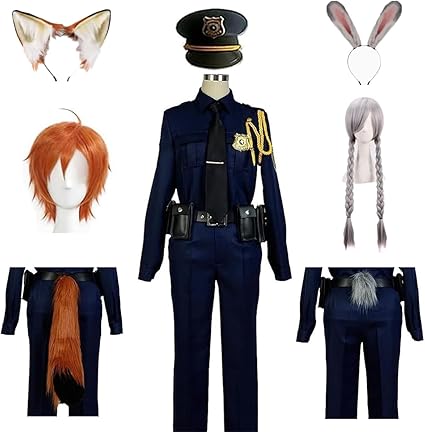 ニックワイルド 衣装+ウィッグ+耳 尻尾 ニックワイルド 衣装+ウィッグ+