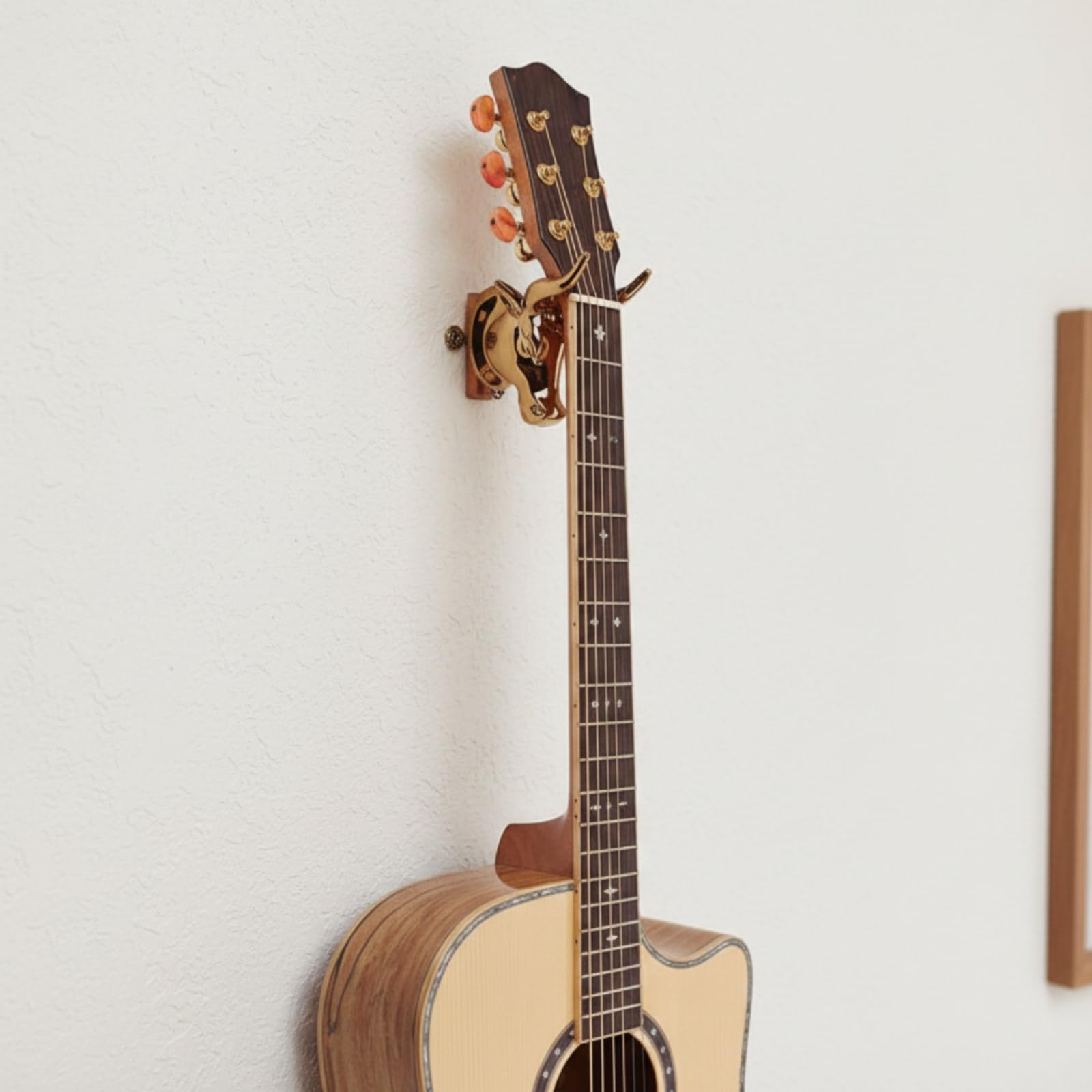 TISHITA Supporto Chitarra a Parete Industriale Gancio Parete Portastrumento Staffa Design Artistico E Hardware Incluso Soluzione Salvaspazio Adatto per Sala Prove