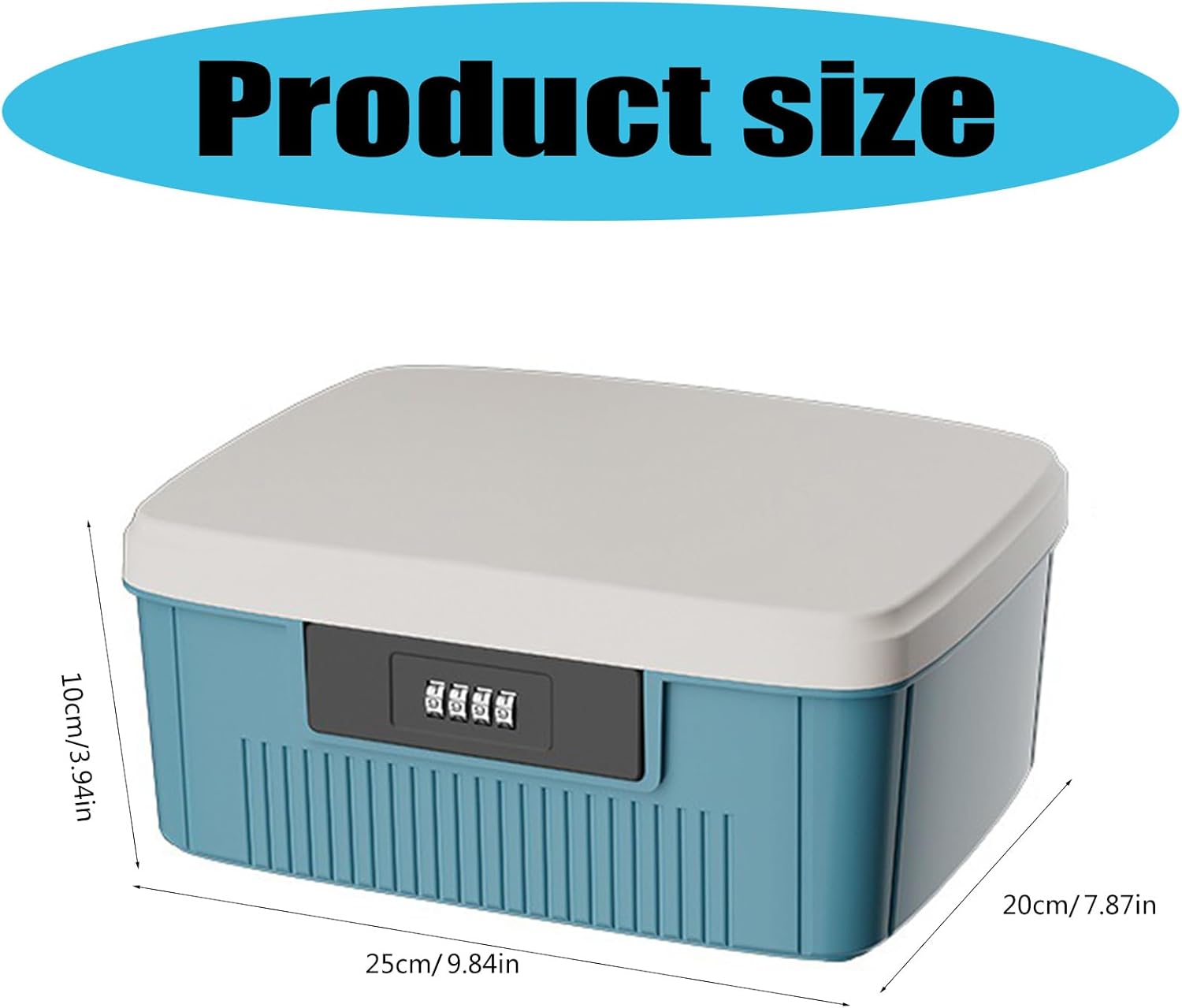 Multipurpose Locking Storage Box With Removable Tray For Home School And Office Privacy Protective Organization Lockable Storage Box