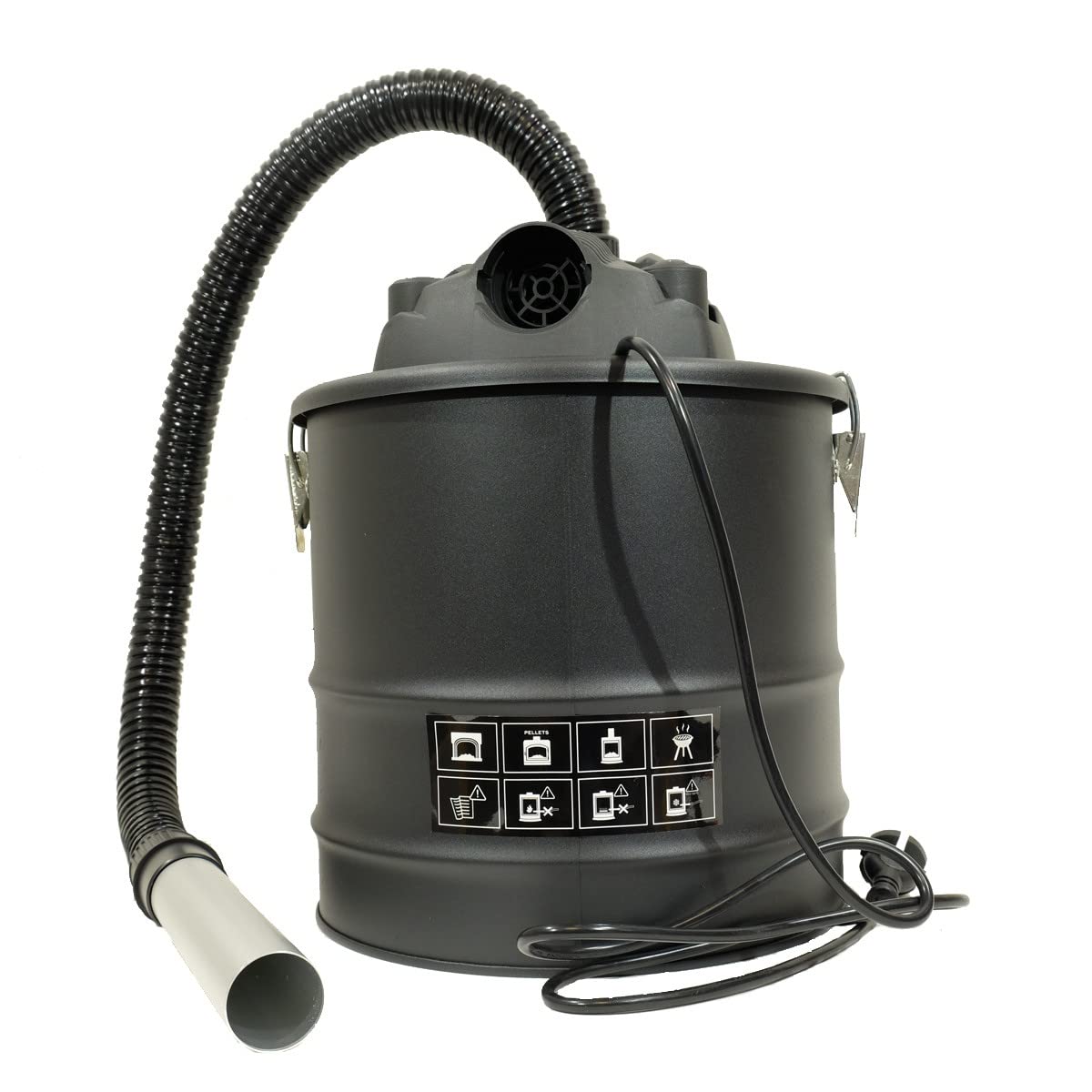VITO – Aspirador de cenizas 1200 W 18 L + 2 filtros HEPA Barbacoas Estufas hasta 50 °C Soplador Auto limpieza del filtro