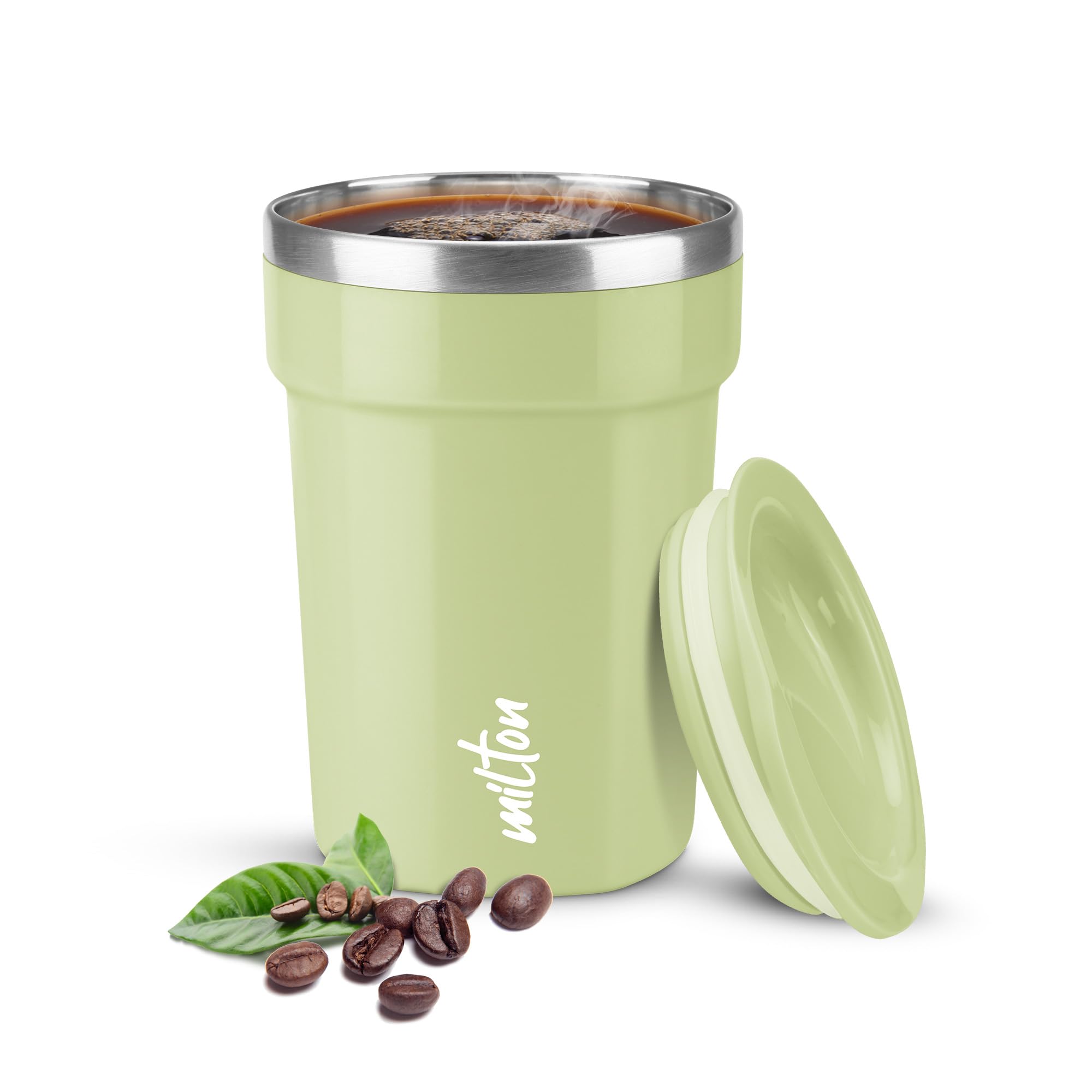 MILTON Cool Touch Deccan 350 Stainless Steel Mug with Lid, 330 ml, Green, Wide Mouth for Easy Cleaning, Sturdy Handle, Hot and Cold Beverages, Flap Lid, Microwave Safe, Light Weight, BPA Free (B0DG2XG6RT) Amazon Price History, Amazon Price Tracker