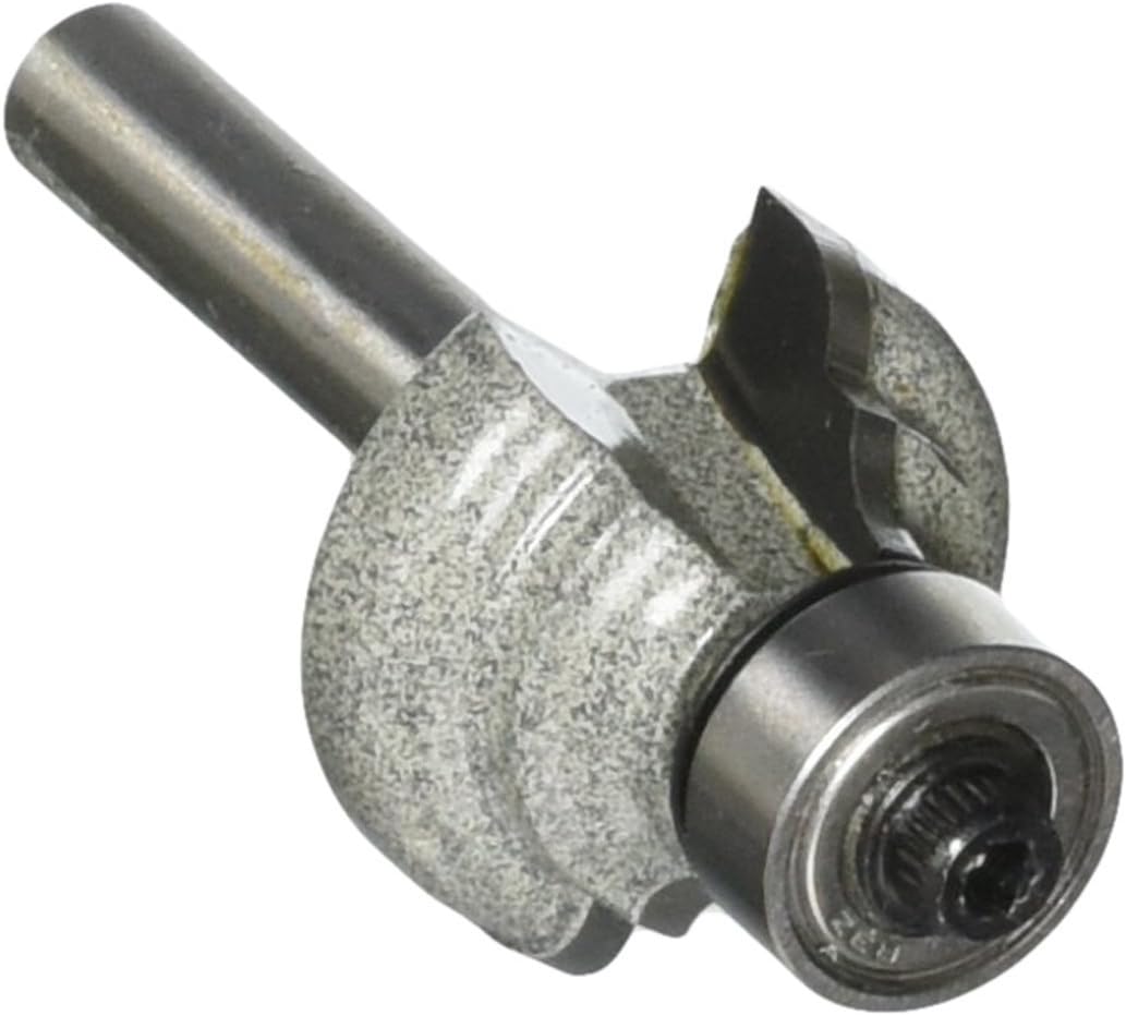 Vermont American 23151 1/8-Inch Radius Carbide Tipped Cove and Bead Router Bit, 1/2-Inch Ball Bearing 2-Flute 1/4-Inch Shank