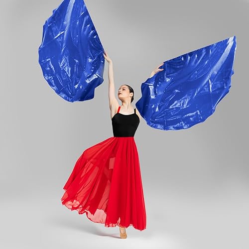 Miniatura 7 de 2 banderas de alabanza y danza, banderas de adoración semicírculo de 55 x 36 pulgadas con 2 banderas telescópicas de alabanza para niños,