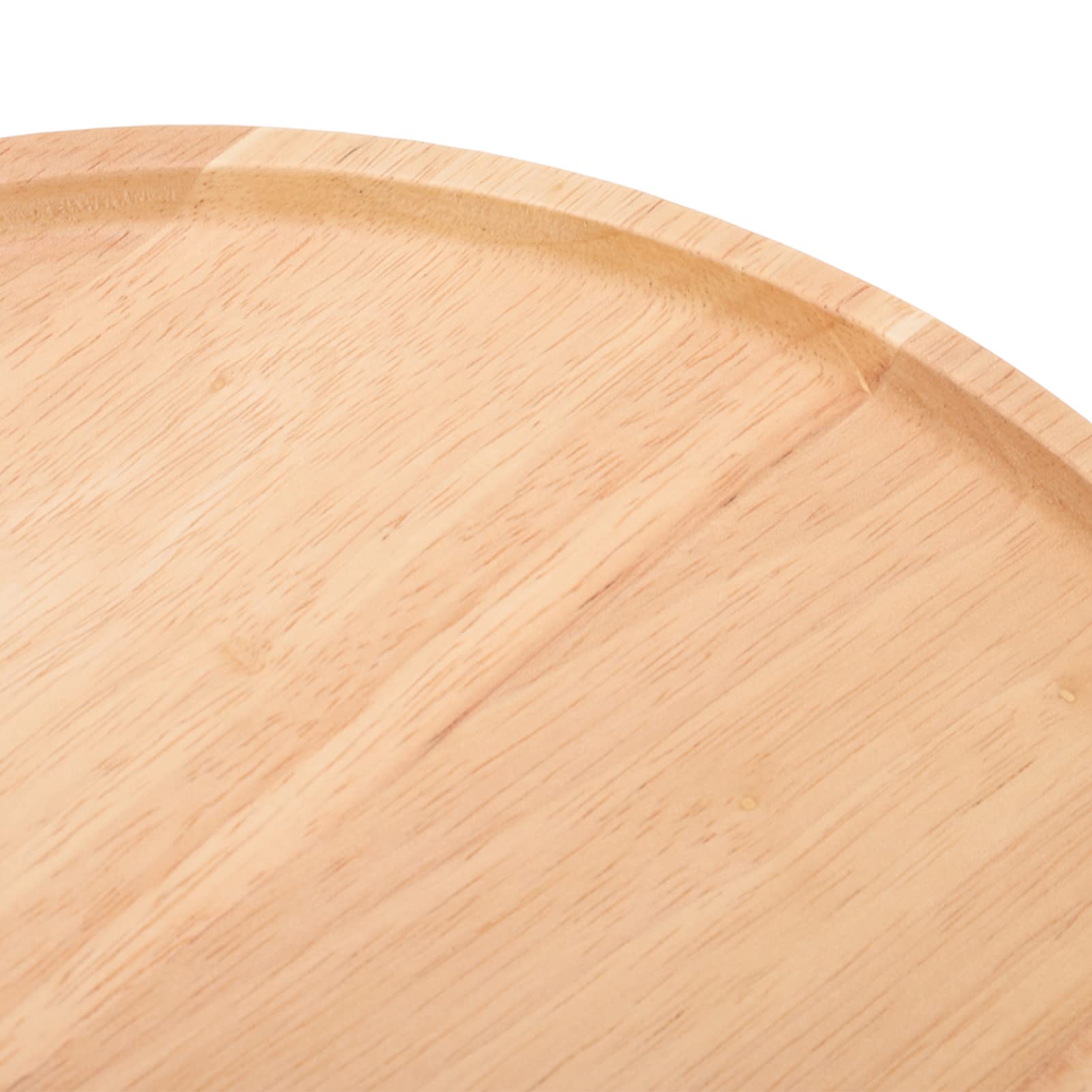 Stabiles rundes Pizzablech und Schneidebrett aus Gummiholz mit ergonomischem Griff – ideal zum Backen, Servieren von Pizza, Obst, Sushi und Desserts – langlebiges Küchenzubehör