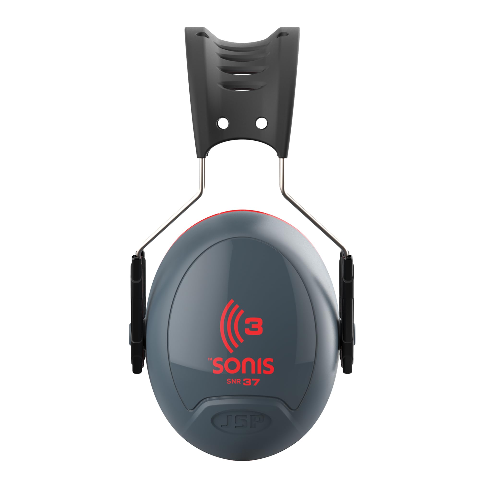 JSP Sonis3 Adjustable Ear Defenders grey/red (AEB040-0A1-A00) - Image 3