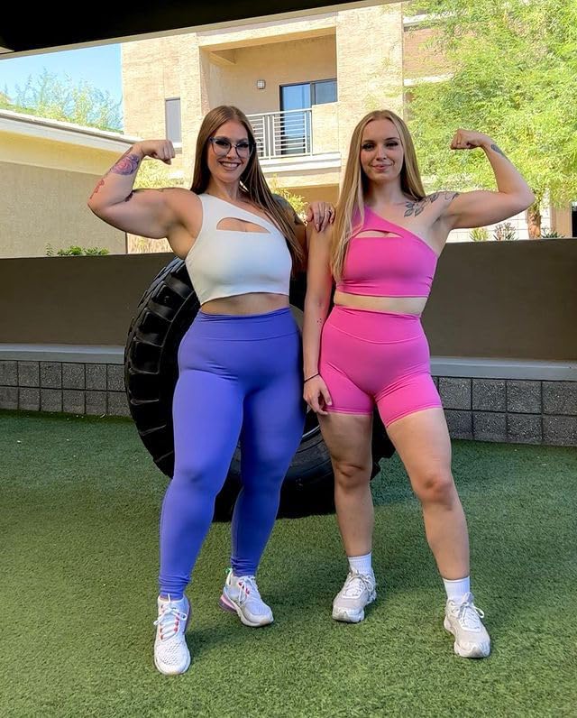 Aoxjox Women's Workout Sports Bras Fitness Gym Olivia Asymmetric One Shoulder Bra Yoga Crop Tank - Image 3