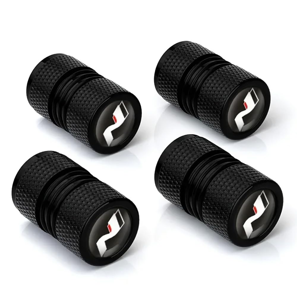 Senhe A 4Pcs Screw-On Tyre Valve Caps For Hyundai N I20 I30 Ix35 Tucson Kon Elantr Corrosion Resistant Dust Proof Leak-Proof Car Ccessories,
