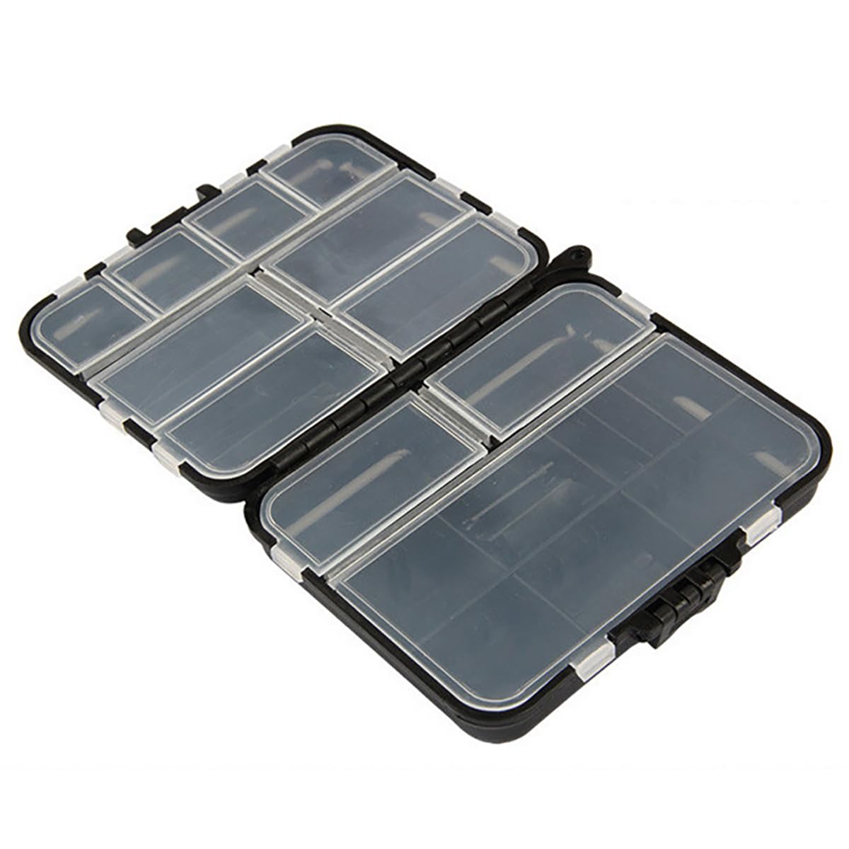 Cajas de aparejos de pesca de doble capa, 16 compartimentos, contenedor de aparejos de pesca, señuelos de pesca, caja de accesorios para flotadores, aparejos, señuelos y otros equipos