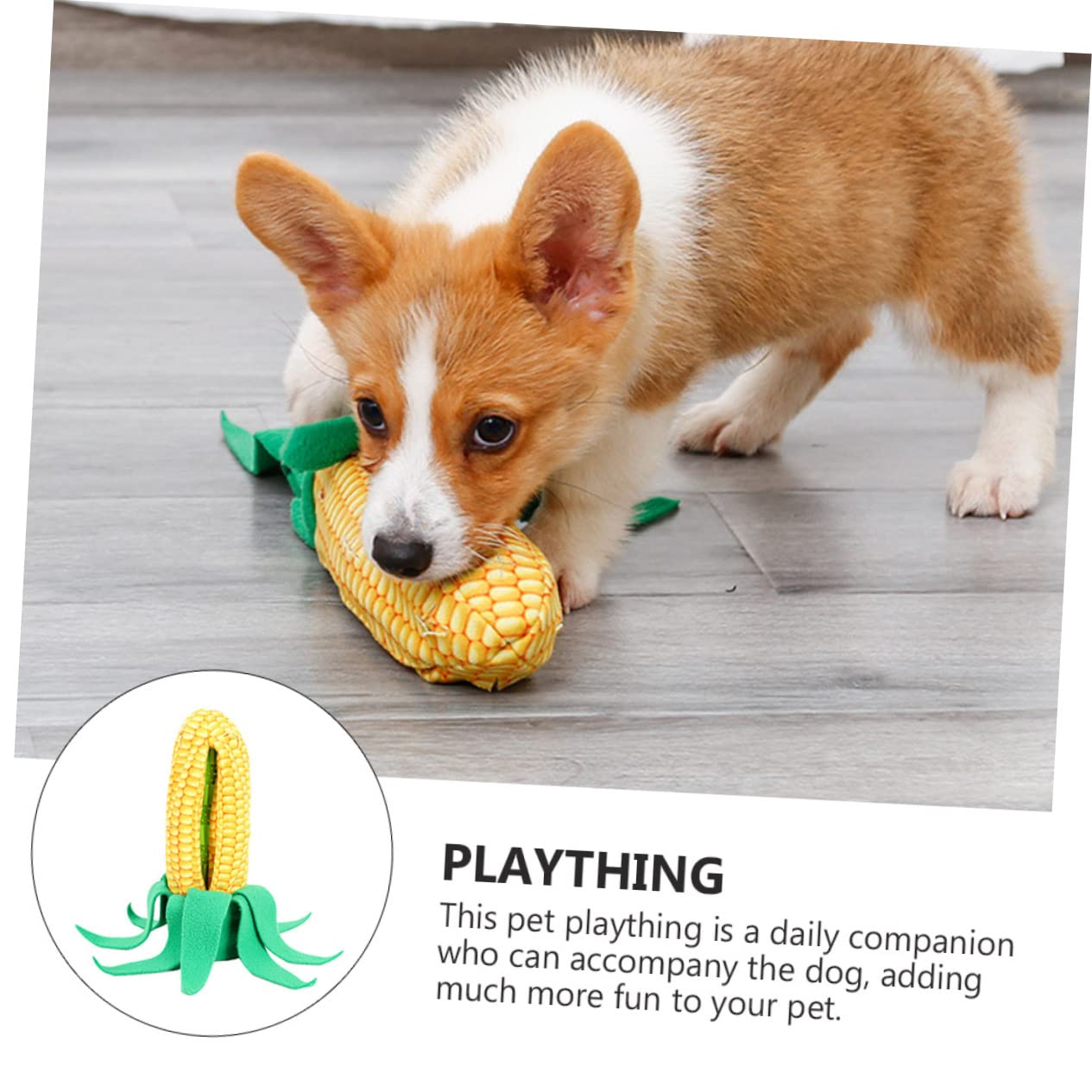 Mipcase 2juegos Juguete Interactivo para Perros Dispensador De Comida Forma De Maíz para Entrenamiento y Estimulación Olfativa Juguete para Perros Pequeños y Fácil De Limpiar y
