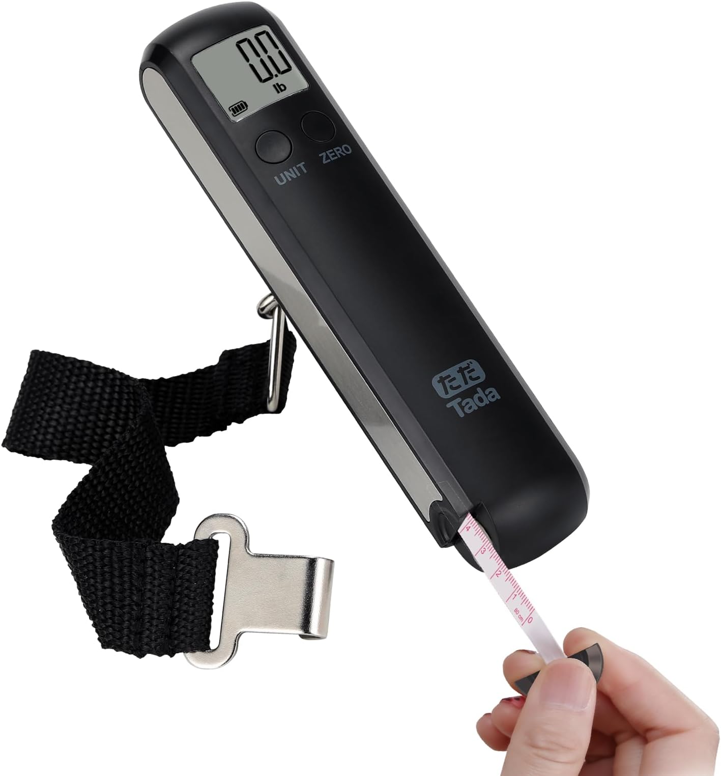 110lb Mechanical Luggage Scale Battery Free Portable Hand Baggage Scale for Travel Suitcase Digital Weight Scale with Built in Measuring Tape