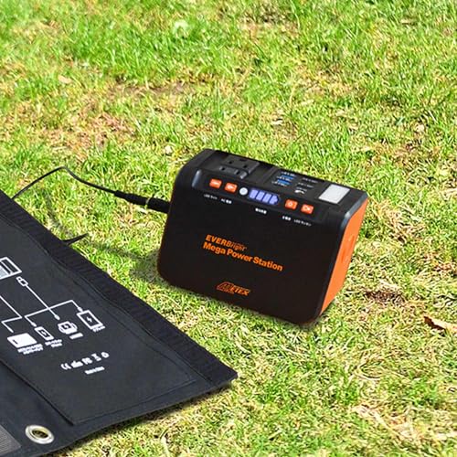 ポータブル電源 EVERBrightメガパワーステーション(ACコンセント付) USB対応 SSBACMPBーA 144×77×105ｍｍ 黒/オレンジ