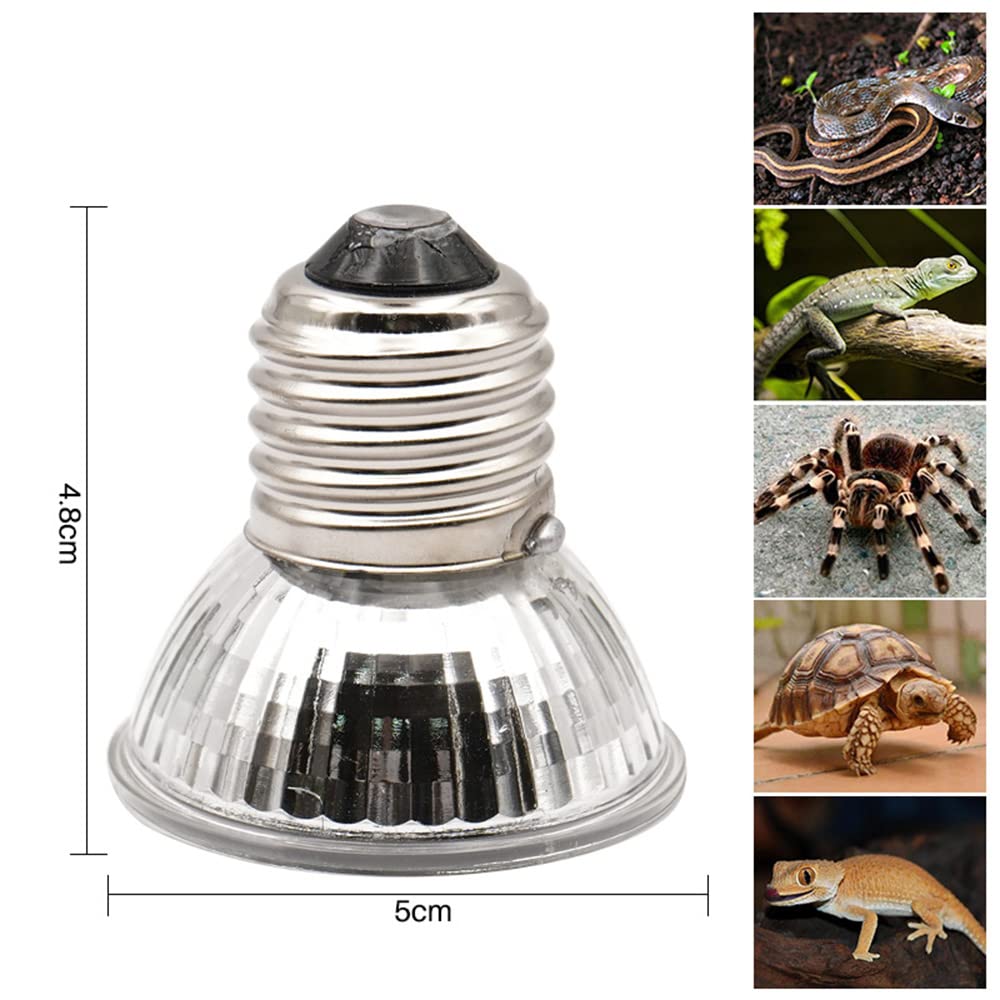 NEWFUN Lampada UVA UVB 25W per Tartarughe - Lampadina Riscaldante per Rettili e Habitat per Animali Domestici - 5