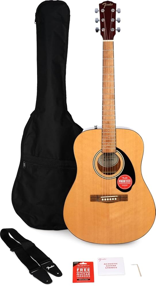 Fender アコースティックギター ブラウン Amazon.com: Fender FA115 Dreadnought Acoustic Guitar Pack