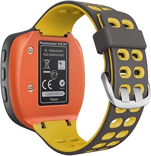 WIIKAI Correa de repuesto de silicona para Garmin Forerunner 310XT Pulseras de reloj de repuesto.