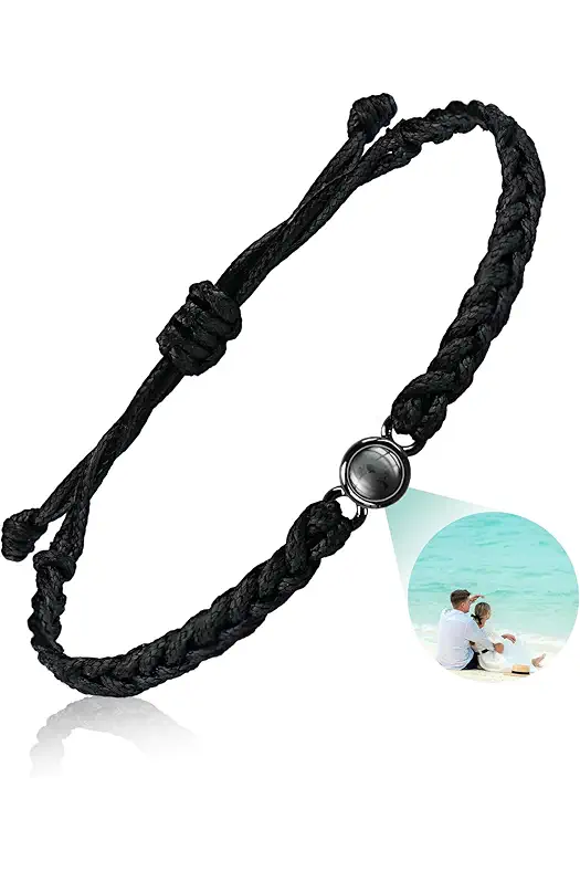 SUPHELPU Custom Bracelets with Picture inside, Customized Projection...
