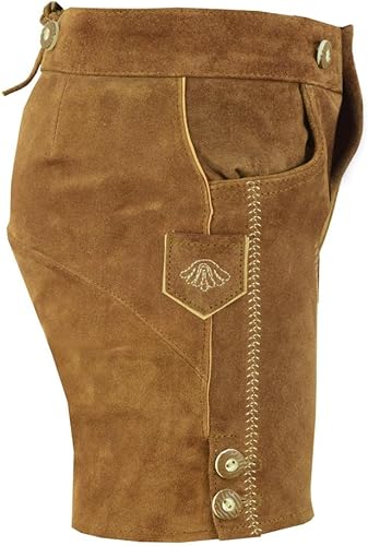 Miniatura 4 de Oktoberfest alemán bávaro para niños Trachten Lederhosen, Marrón oscuro