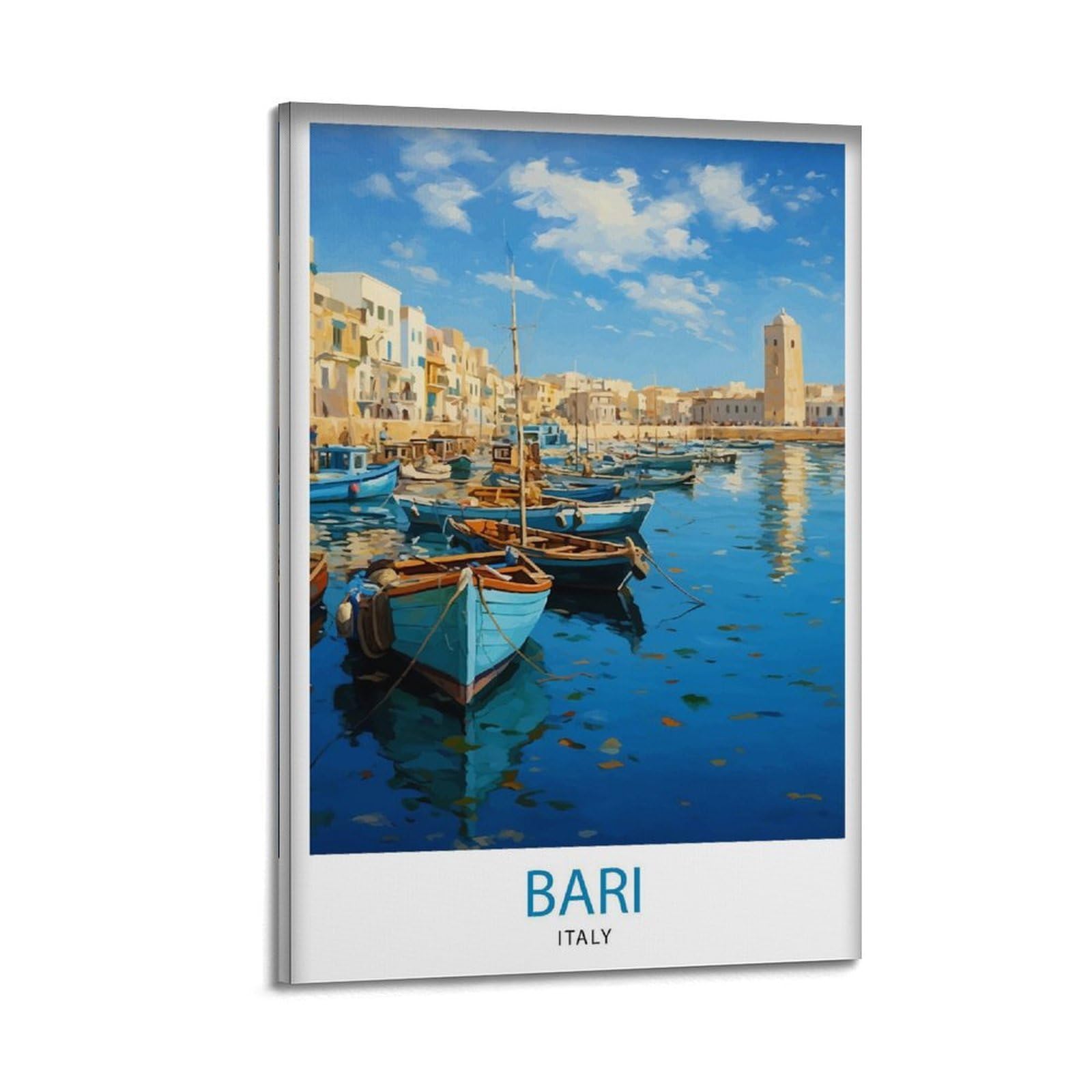 xiaoxiaoshen Bari Italy Travel_3 Canvas Poster Wall Art Prints Room Aesthetic Murals Bedroom And Living Decorations 24x36inch(60x90cm)