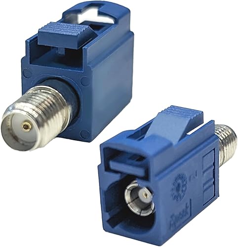 Maswell Fakra C hembra a SMA hembra adaptador interserie azul compatibilidad universal para antenas multifunción GPS Adaptador de señal de antena