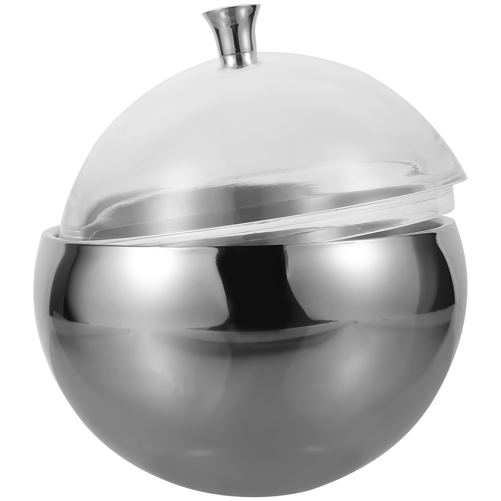 Seau à glace en acier inoxydable SEWACC avec couvercle transparent brillant de 1,3L