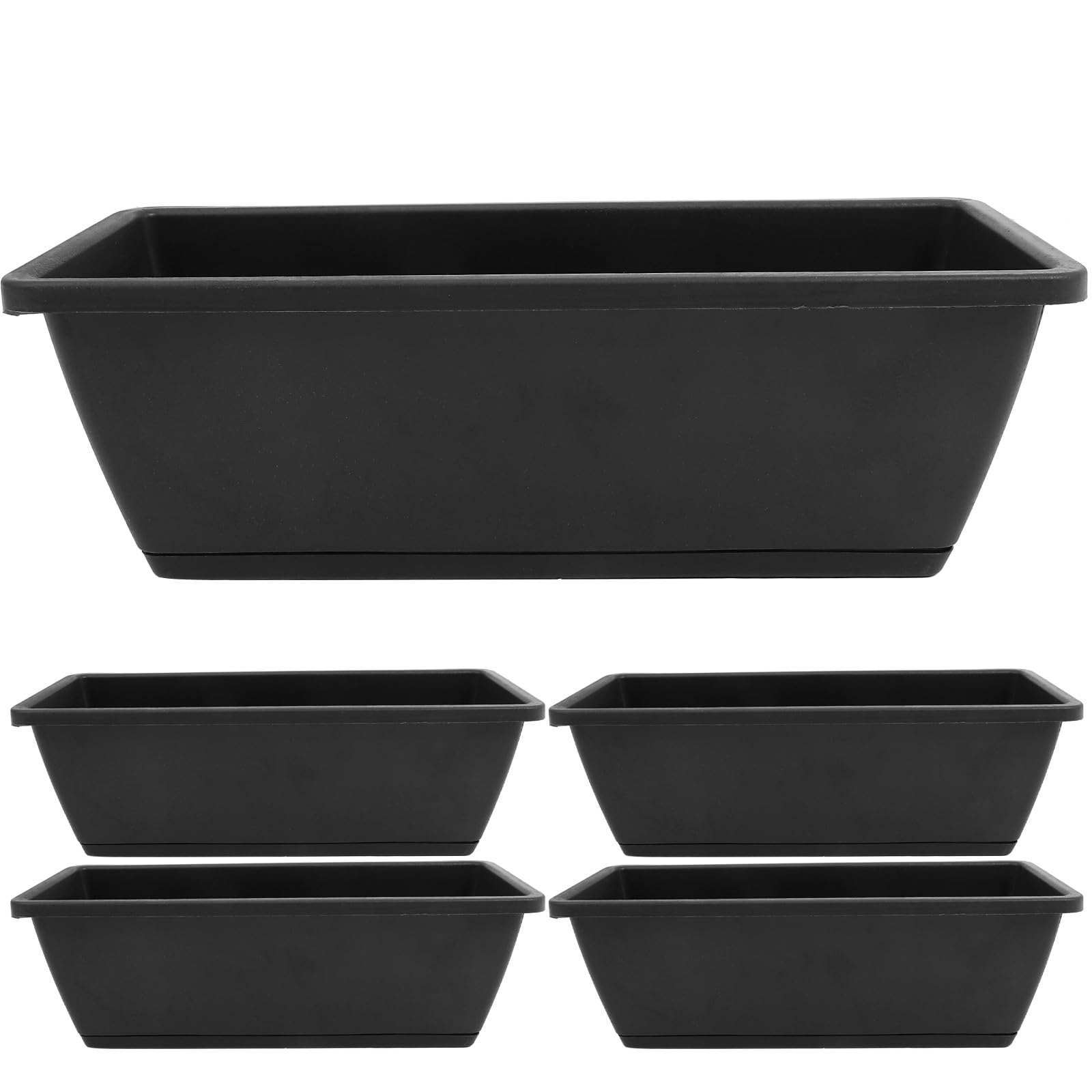 Jardinières rectangulaires avec drainage et bec verseur lot de 6