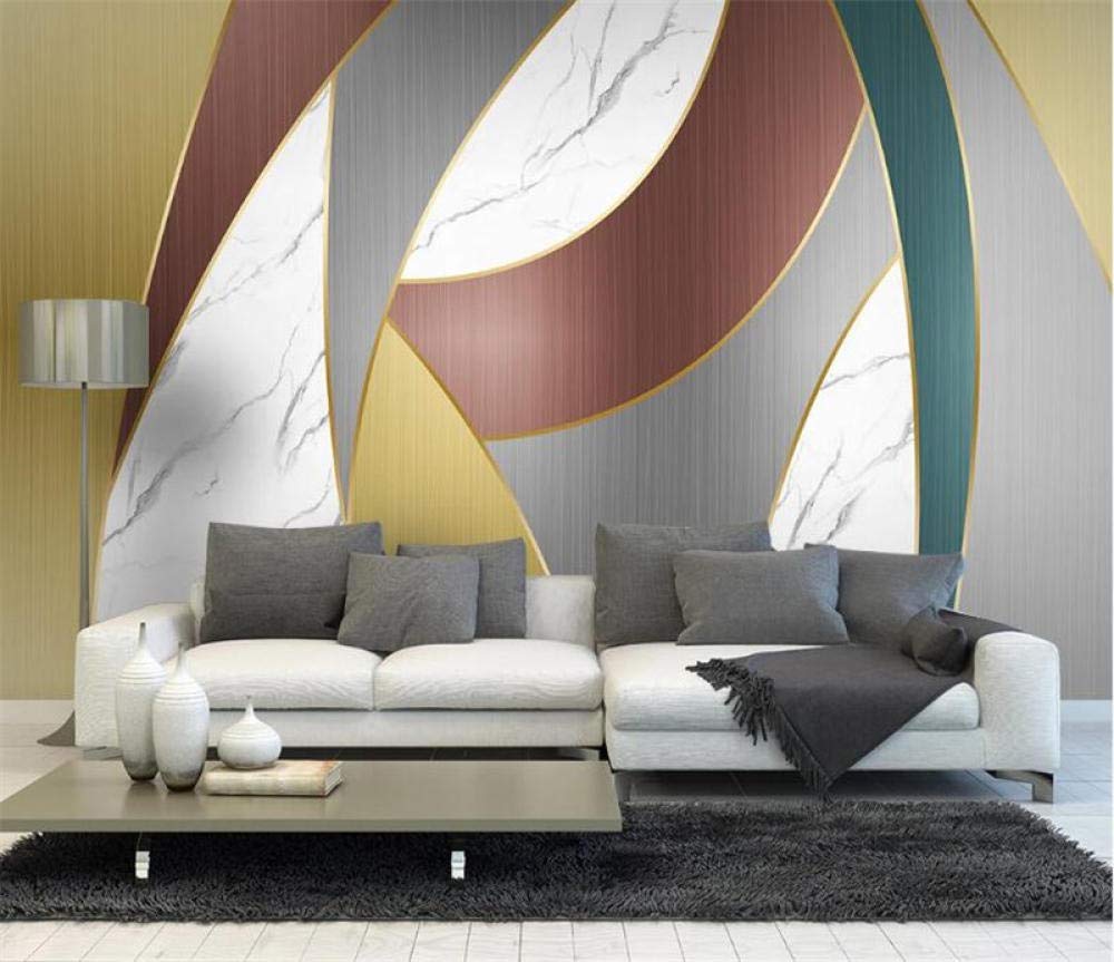 Papier peint 3D effet marbre géométrique abstrait haut de gamme