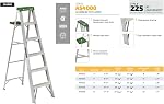 Louisville Ladder AS4004 225-Pound Duty Rating Aluminum Stepladder, 4-Foot