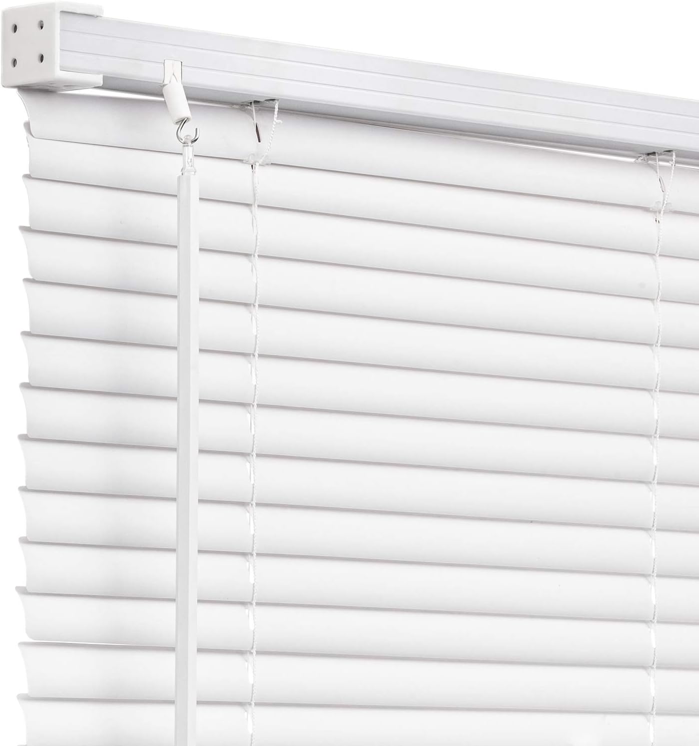 Changshade Cordless 1” Vinyl Horizontal Blind with Tilt Wand for Windows and Doors
