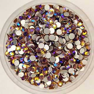 AB Colors ss3-ss30 Flat Back Nail Art Non Rhinestones 3D Flatbacks Nail Art Decoración Joyas Cristales-Topacio AB,ss30 288pcs
